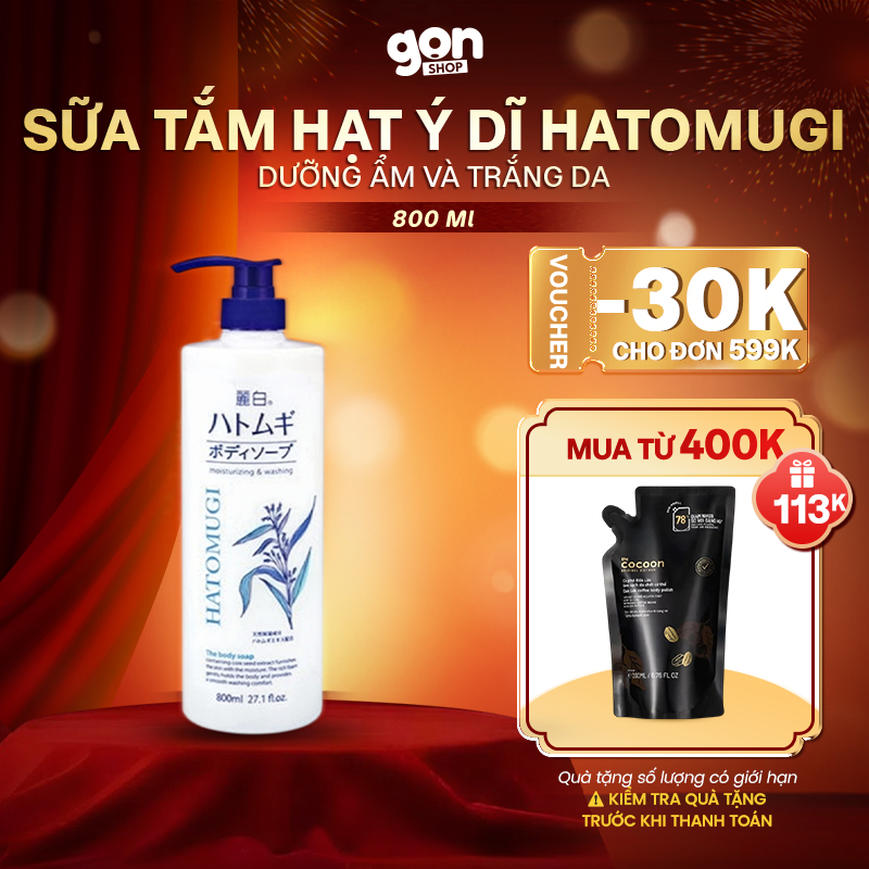 Sữa Tắm Hatomugi Dưỡng Ẩm Từ Hạt Ý Dĩ 800Ml - Hình Ảnh Thực Tế