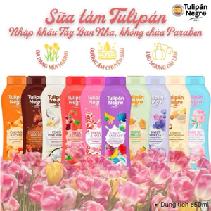 Sữa tắm Tulipán Negro 650ml Tây Ban Nha 650ml ( CHỌN MÀU NGẪU NHIÊN)