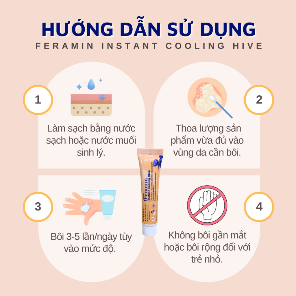 Kem bôi chống ngứa Feramin Instant Cooling Hive dưỡng ẩm, làm dịu da, ngăn ngừa kích ứng 12g | BigBuy360 - bigbuy360.vn