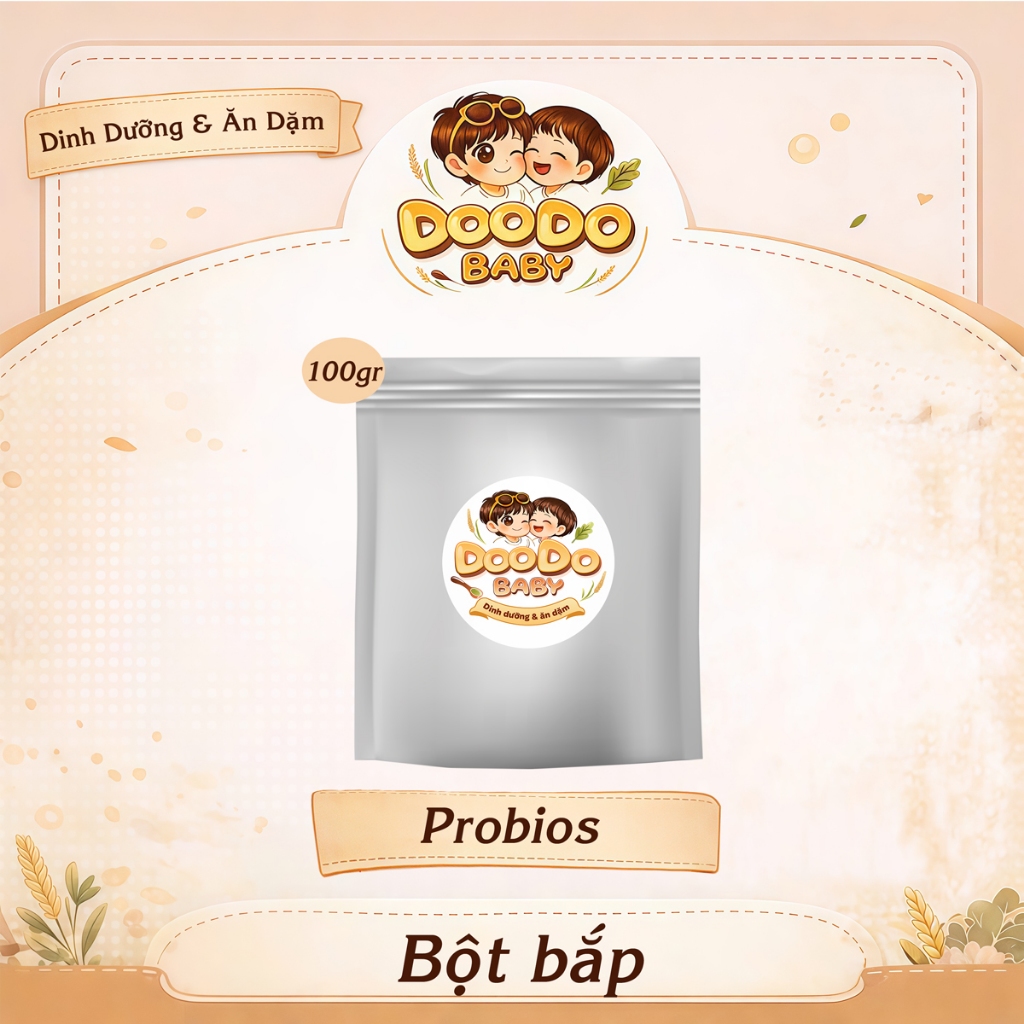 [Date T2/2027] Bột Bắp Hữu Cơ Probios 375g/100g (Gói Chiết)