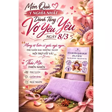 Túi Chườm Mắt Thảo Dược Thảo Mộc– Chườm Nóng Giảm Đau, Giúp Thư Giãn Ngủ Ngon - 9 loại Thảo Dược Cao Cấp