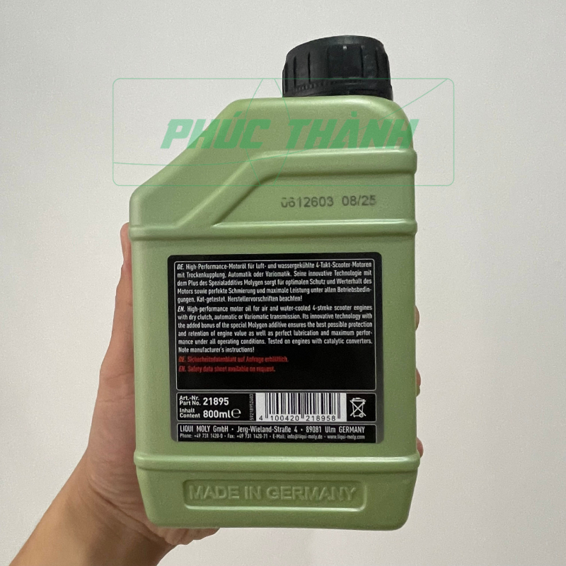 Nhớt Xe Tay Ga Cao Cấp LIQUI MOLY MOLYGEN 4T 5W30 SCOOTER 800ml/1L Sản Xuất Tại Đức - Chính Hãng