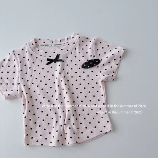 order quảng châu- các mã áo chấm bi đơn giản mặc hè cho bé gái