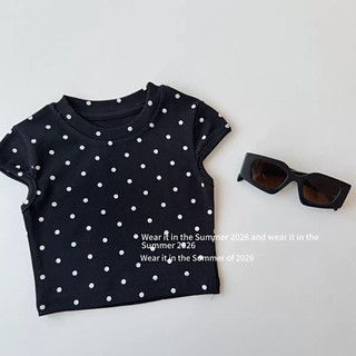 order quảng châu- các mã áo chấm bi đơn giản mặc hè cho bé gái
