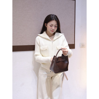𝐏𝐡𝐢𝐞𝐧 | (Sẵn) W8141 Áo Khoác Len Cổ Bẻ Khoá Zip Form Vừa Đông 2025