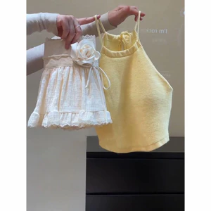 Set Áo Yếm Kèm Chân Váy Hoa Xoè Phong Cách ❤️(order 7-15n)