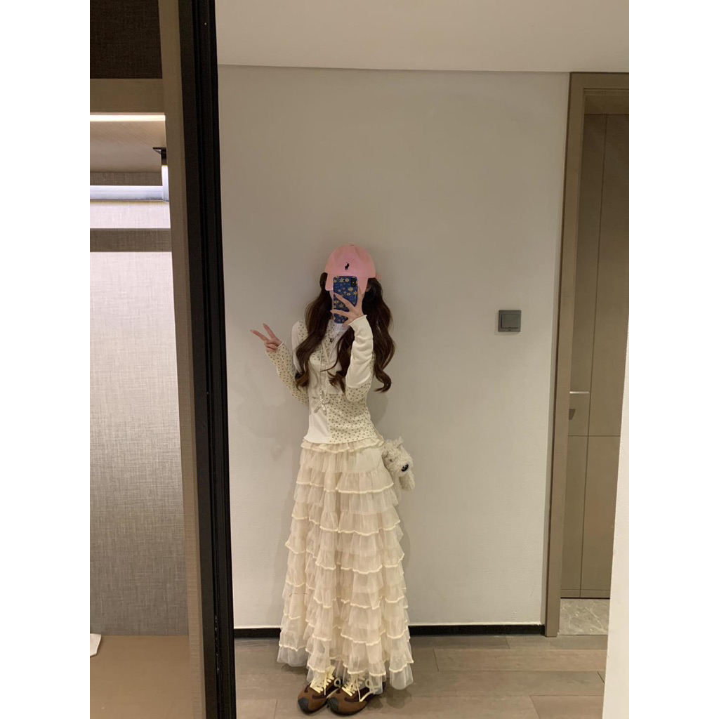 Chân Váy Ren Nhiều Tầng Dáng Dài Công Chúa Cao Cấp Dài 86cm❤️(hàng QC order 7-10n)
