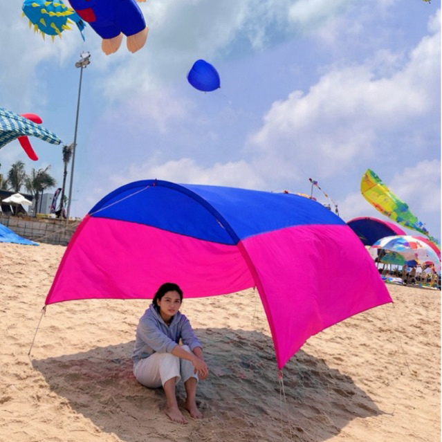 Lều bay đi biển che nắng loại thông dụng ( Mix Màu Ngẫu Nhiên )