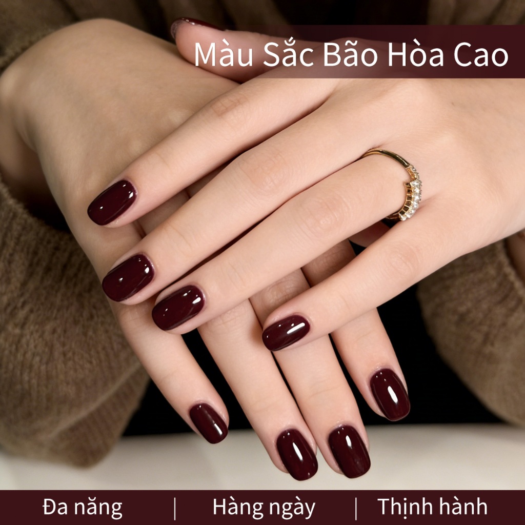 XEIJAYI 40ml - Sơn móng tay dạng gel màu đỏ đậm, bền màu, phù hợp cho salon và sử dụng hàng ngày.
