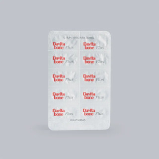 TPBVSK Davita Bone Plus bổ sung calci và vitamin D của DHG Pharma (Hộp 3 vỉ x 10 viên)