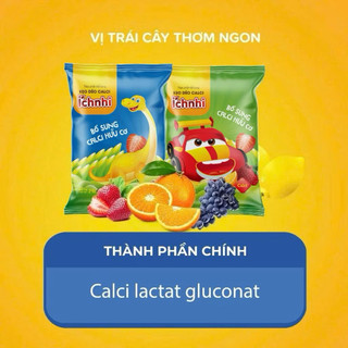 Thực phẩm bổ sung Kẹo dẻo Ích Nhi (dây 10 gói) bổ sung canxi cho bé, cung cấp lợi khuẩn hỗ trợ tiêu hóa, hương trái cây