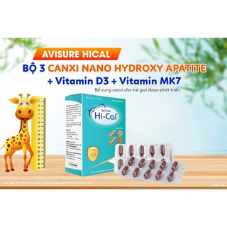 Canxi Avisure Hical Nano Sinh Học HỘP 60 VIÊN – Bổ Sung Canxi Cho Bà Bầu, Mẹ Cho Con Bú & Người Cao Tuổi