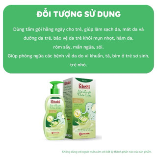 Sữa tắm gội thảo dược cho bé Ích Nhi, chai 200ml giúp làm sạch da và dưỡng da trẻ, bảo vệ da trẻ khỏi mụn nhọt, hăm da