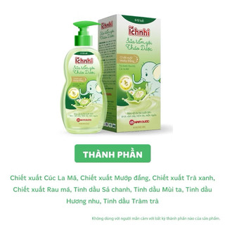 Sữa tắm gội thảo dược cho bé Ích Nhi, chai 200ml giúp làm sạch da và dưỡng da trẻ, bảo vệ da trẻ khỏi mụn nhọt, hăm da