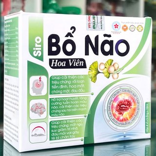 Siro BỔ NÃO HOA VIÊN hỗ trợ tăng tuần hoàn máu não hộp 20 ống