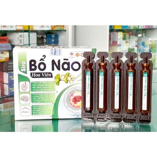Siro BỔ NÃO HOA VIÊN hỗ trợ tăng tuần hoàn máu não hộp 20 ống