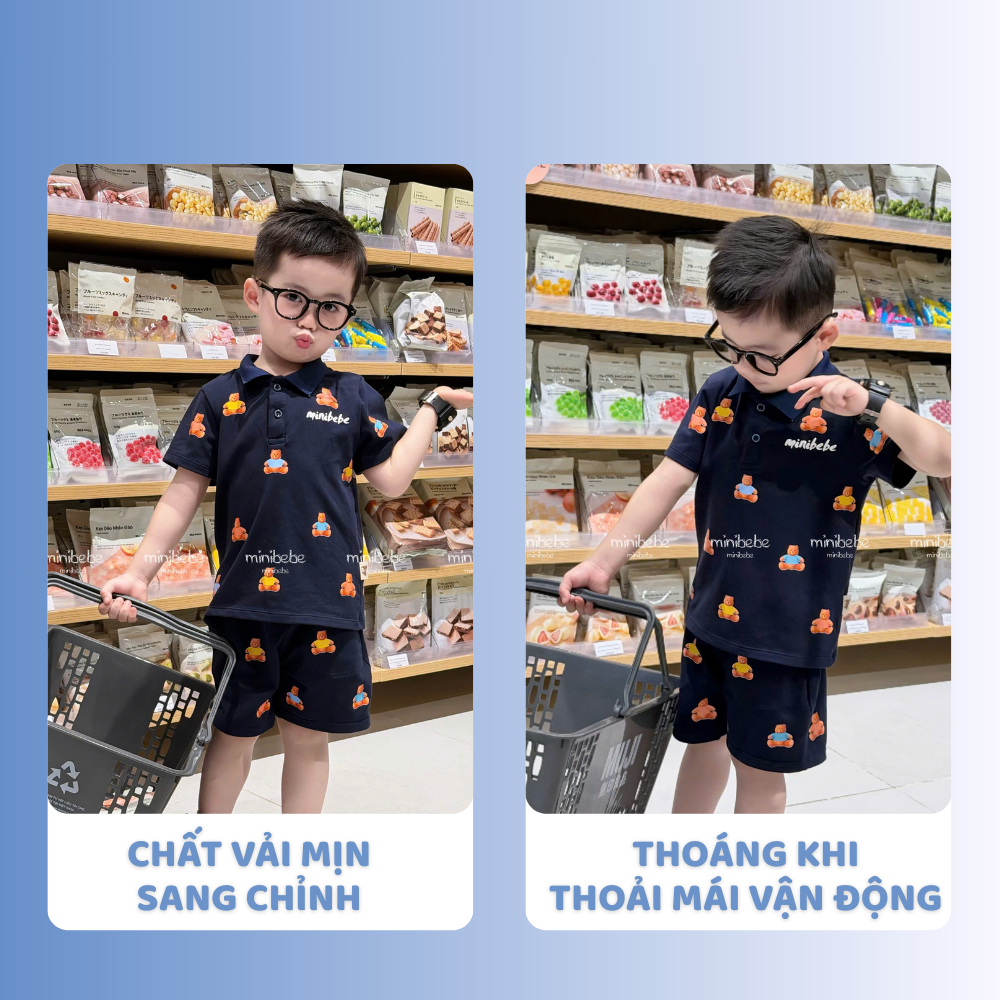 [À ƠI SHOP] A79- bộ polo gấu ngồi minibebe- a117.1777