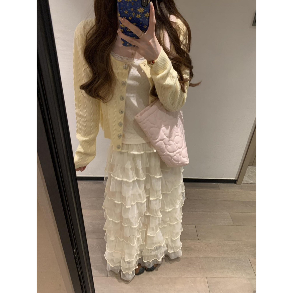 Chân Váy Ren Nhiều Tầng Dáng Dài Công Chúa Cao Cấp Dài 86cm❤️(hàng QC order 7-10n)