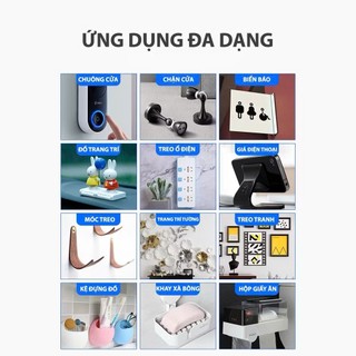 (Set 10) Miếng Dán 2 Mặt Kích Thước 6x6 Siêu Dính Loại Đẹp - Chống Thấm Chịu Nước Siêu Bền Chắc, Siêu Tiện Lợi.