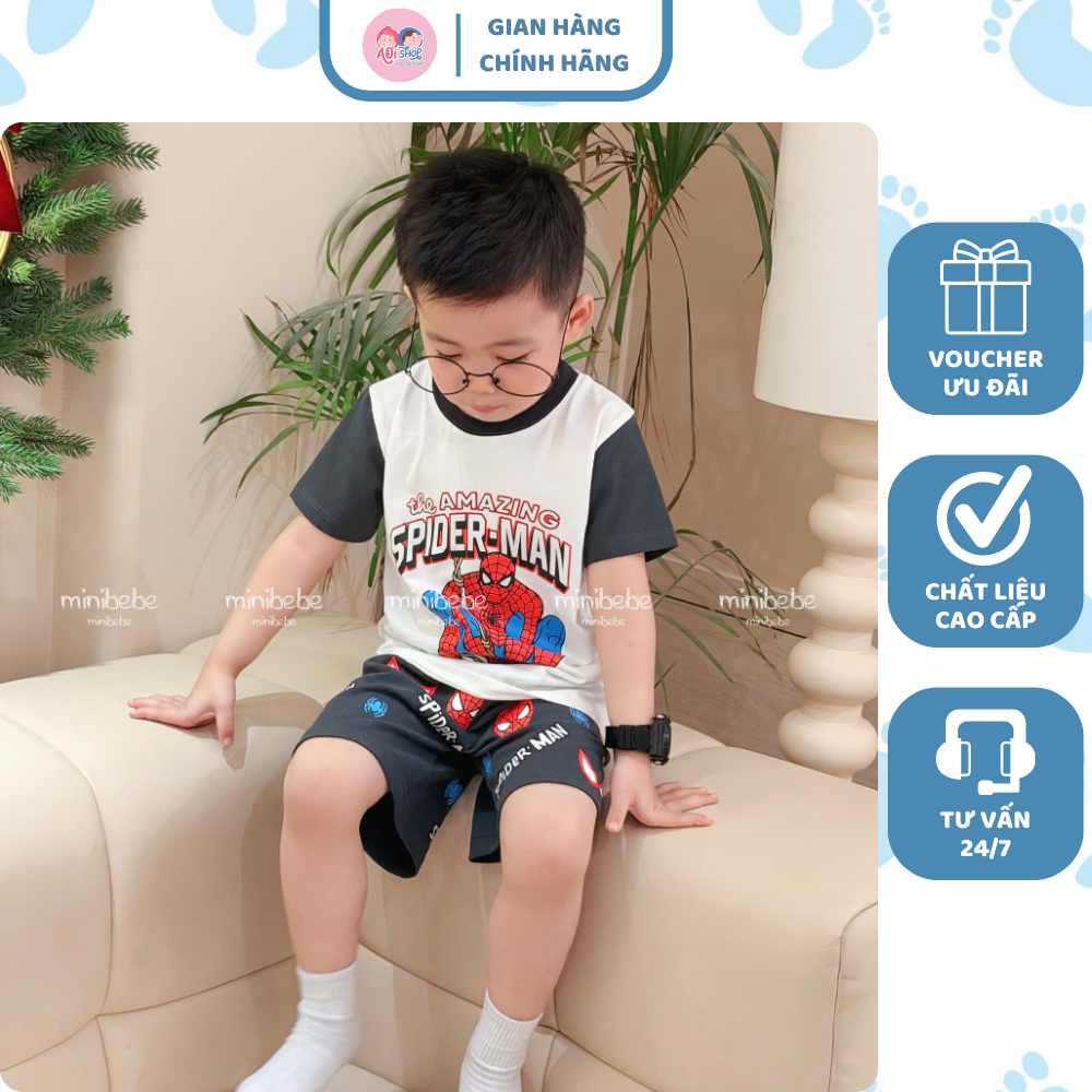 [À ƠI SHOP] C69- set 2 bộ nhện the amazing viền đỏ- a100.323