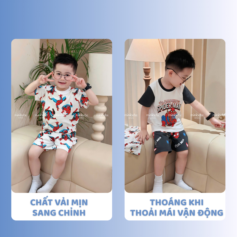 [À ƠI SHOP] C69- set 2 bộ nhện the amazing viền đỏ- a100.323