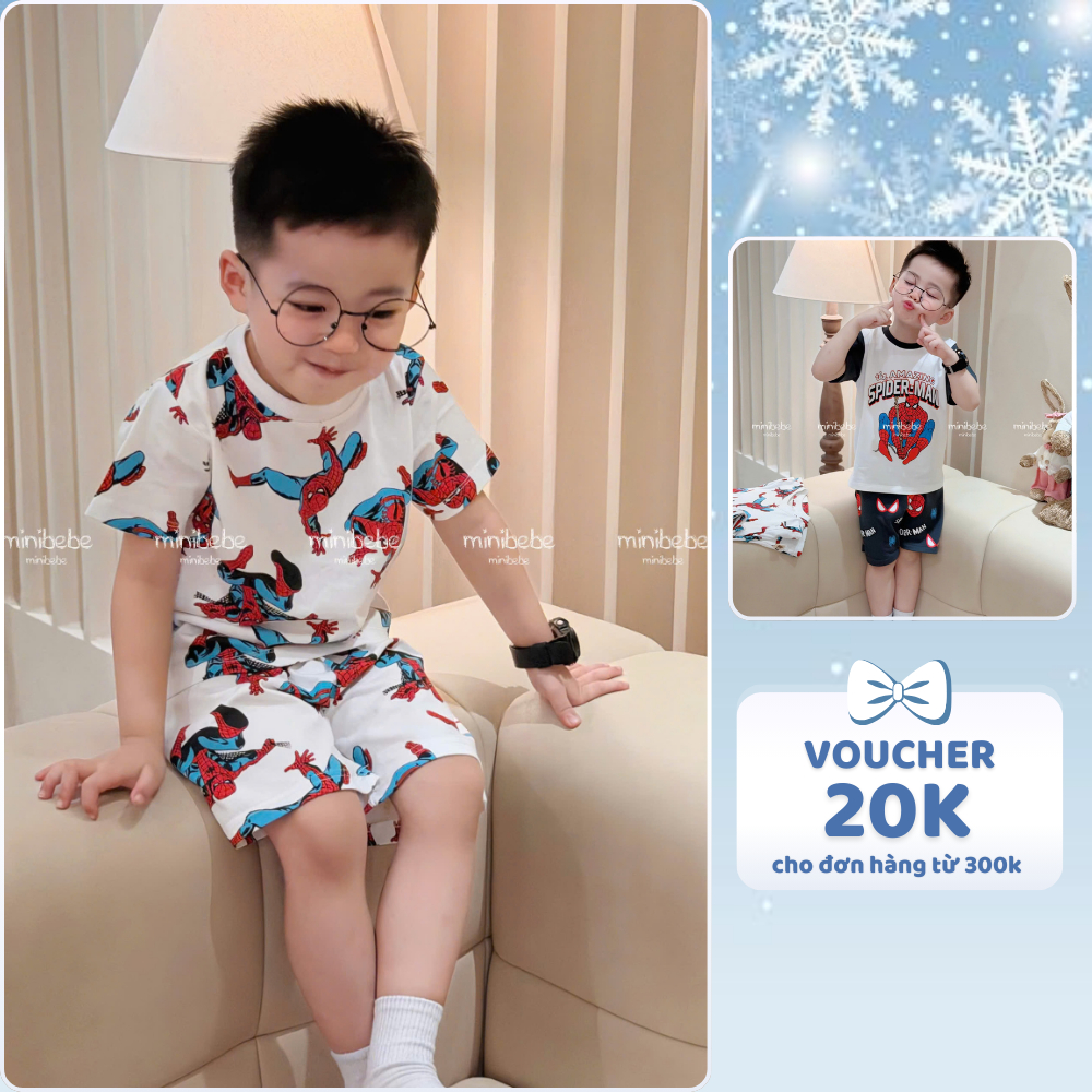 [À ƠI SHOP] C69- set 2 bộ nhện the amazing viền đỏ- a100.323
