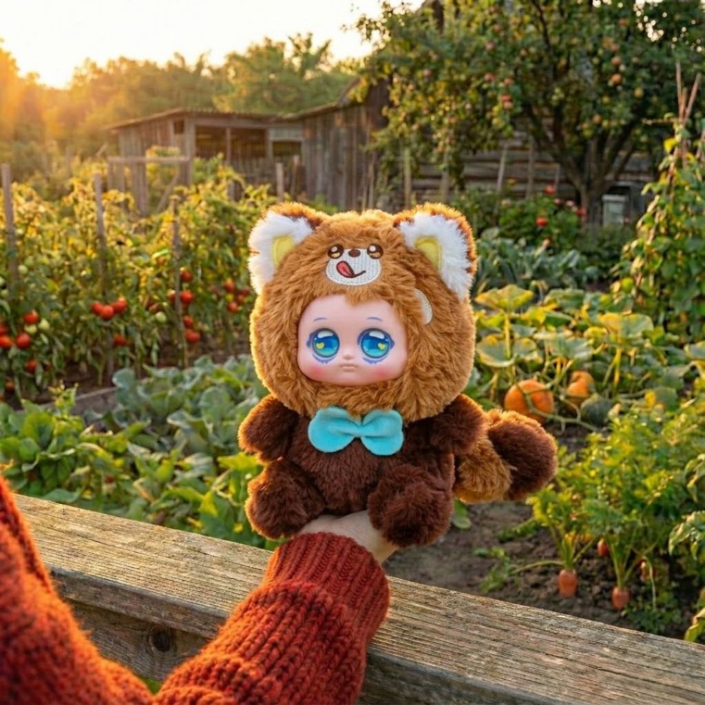 Gấu Bông Gấu Trúc Đỏ Mặt Baby Dễ Thương, Thú Nhồi Bông Cáo Mèo Size 20Cm Làm Móc Khóa Cho Bé,Bạn Gái. Babisu
