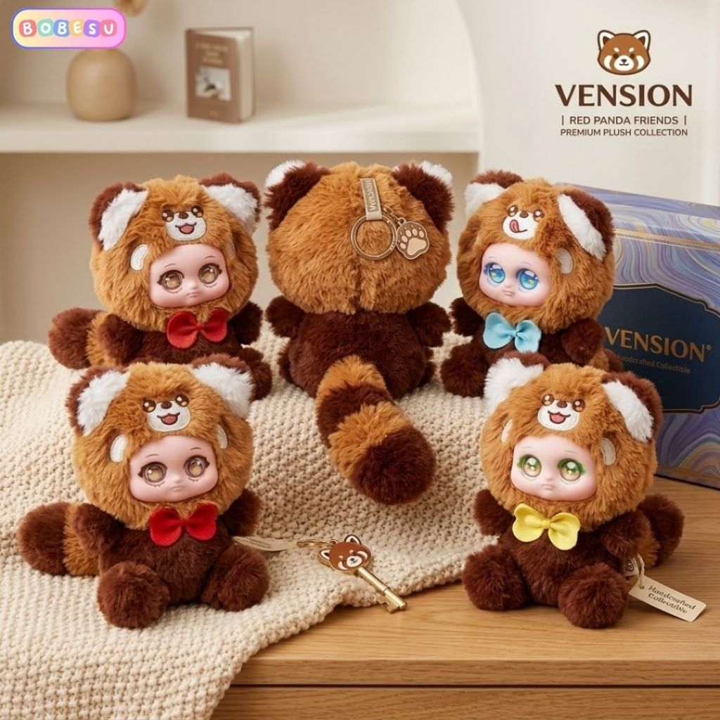 Gấu Bông Gấu Trúc Đỏ Mặt Baby Dễ Thương, Thú Nhồi Bông Cáo Mèo Size 20Cm Làm Móc Khóa,Gấu Đeo Đáng Yêu