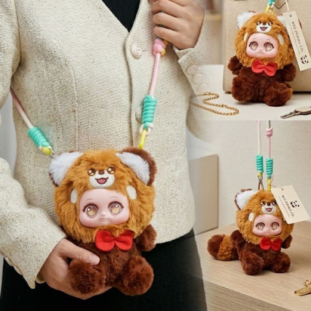 Gấu Bông Mặt Baby Tai Gấu Dễ Thương, Thú Nhồi Bông Size 20Cm Làm Móc Khóa, Gấu Đeo Đáng Yêu Cho Bé, Bạn Gái