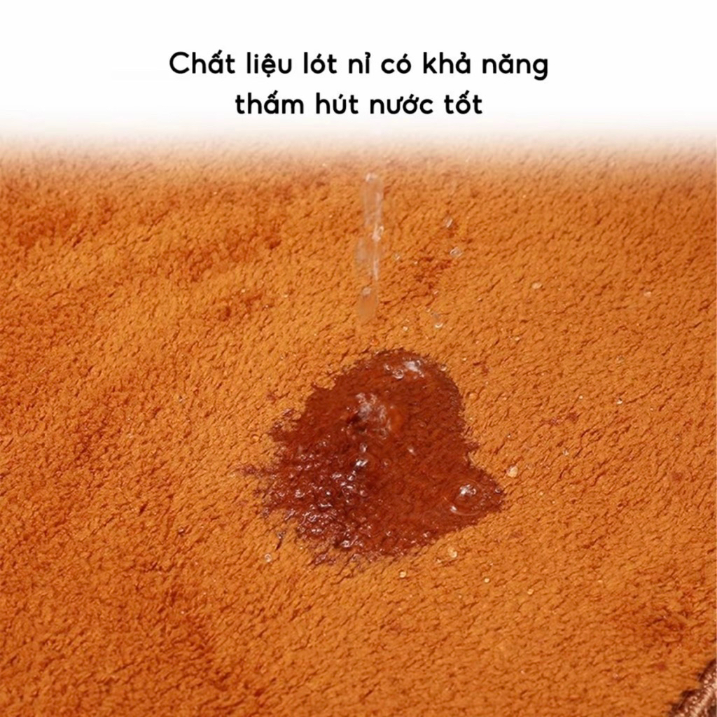 Combo 5 Tấm Thảm Lau Chân Lông Cừu Len Mịn  Thấm Nước, Đế Lót Cao Su Chống Trơn Trượt Kt 40x60cm