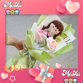HOA HỒNG MÓC LEN HANDMADE