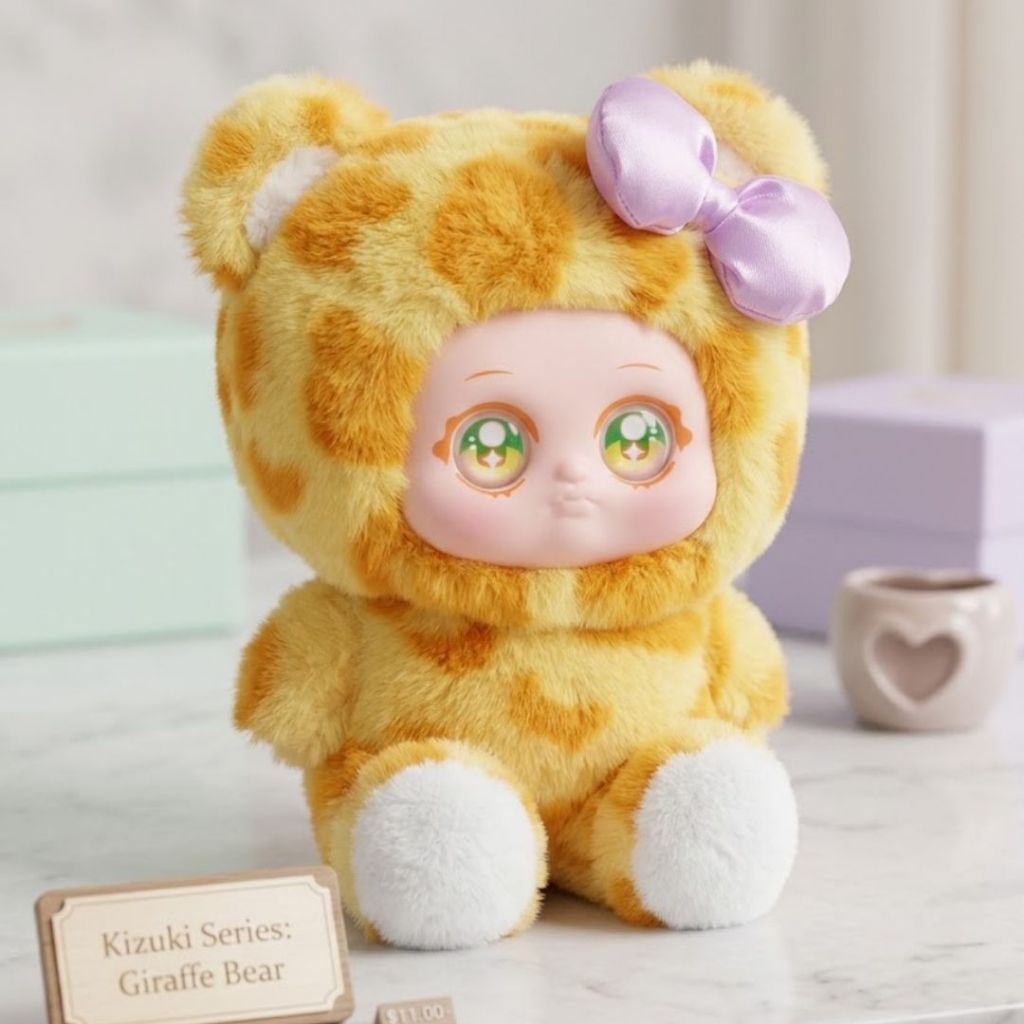 Gấu Bông Mặt Baby Tai Gấu Dễ Thương, Thú Nhồi Bông Size 20Cm Làm Móc Khóa, Gấu Đeo Đáng Yêu Cho Bé, Bạn Gái