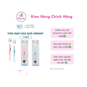 {Chính hãng} Thìa nạo hoa quả Gbbaby 2 đầu cho bé