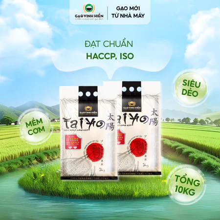 [Combo 2 Túi] Gạo Nhật Japonica Vinh Hiển 5kg - Dẻo nhiều, mềm ngon - Gạo nấu cho bé, gạo cho bé ăn dặm