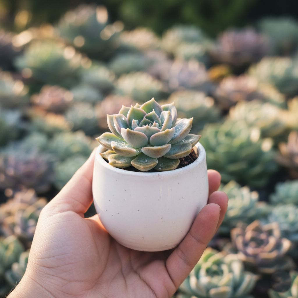 Sen Đá Mini 5 Loại Khác Nhau SENPAI GARDEN tặng giá thể, Combo 5 Cây Sen Đá Mini Đẹp, Lỗi 1 Đổi 1