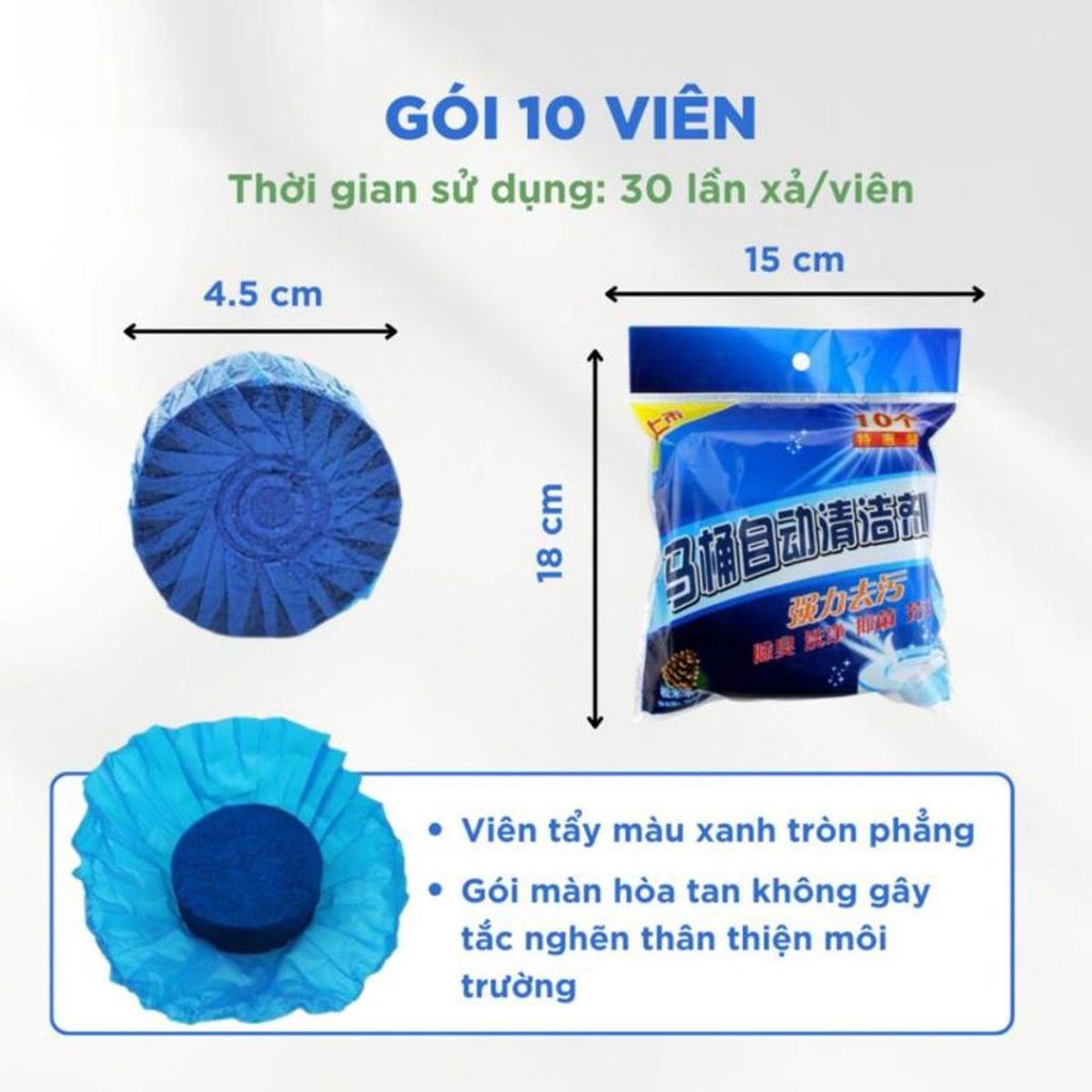 Combo 5 Gói 50 viên thả bồn cầu làm sạch, diệt khuẩn giúp bồn cầu sạch sẽ và thơm mát hơn