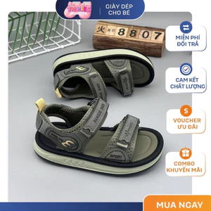 Dép Sandal Cho Bé Trai, Dép Quai Dán Cho Bé Đi Học Chống Trơn Trượt, Lớp Lót Da Mềm Mại TH Kids
