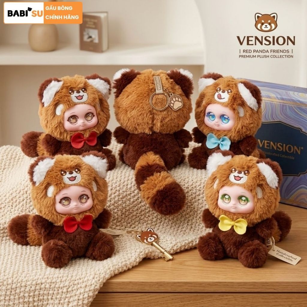 Gấu Bông Gấu Trúc Đỏ Mặt Baby Dễ Thương, Thú Nhồi Bông Cáo Mèo Size 20Cm Làm Móc Khóa Cho Bé,Bạn Gái. Babisu