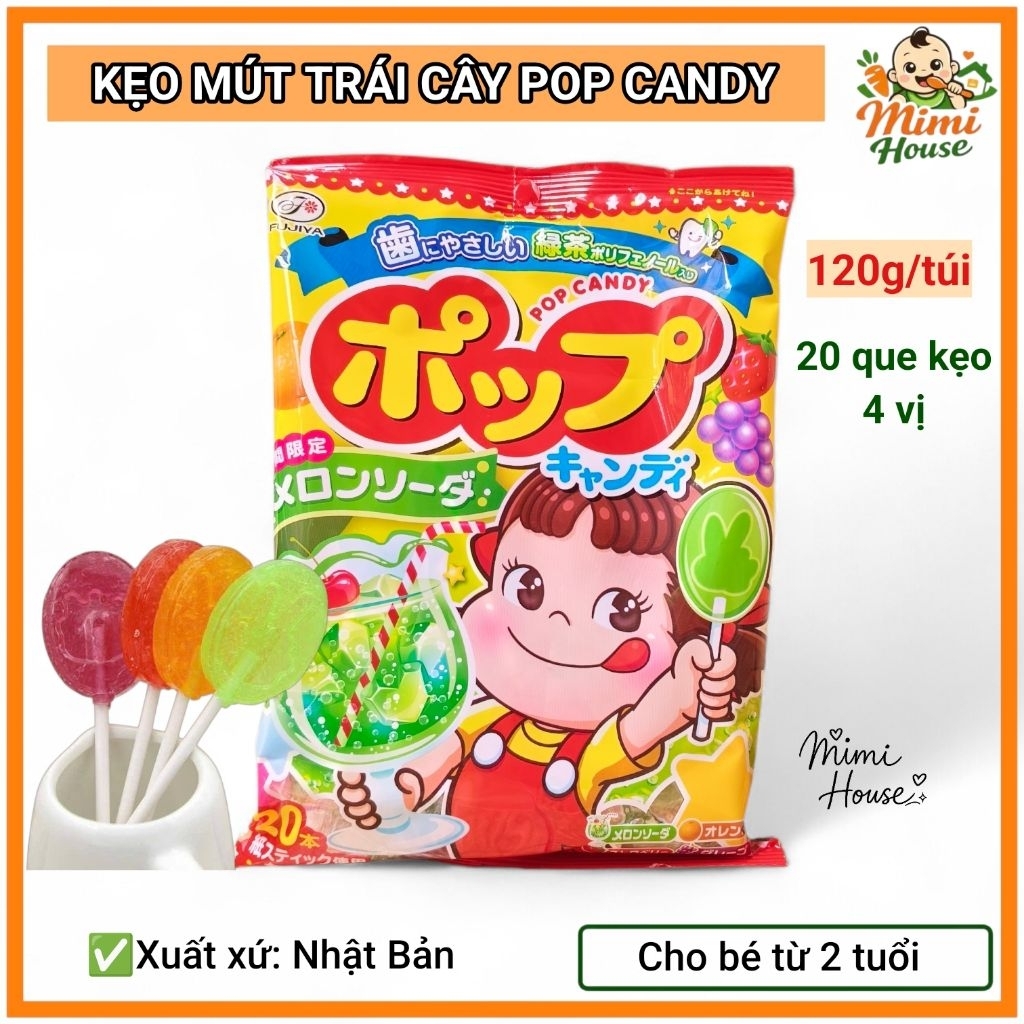 [Date 12/2026]Kẹo mút trái cây chống sâu răng Pop Candy, kẹo mút trái ...