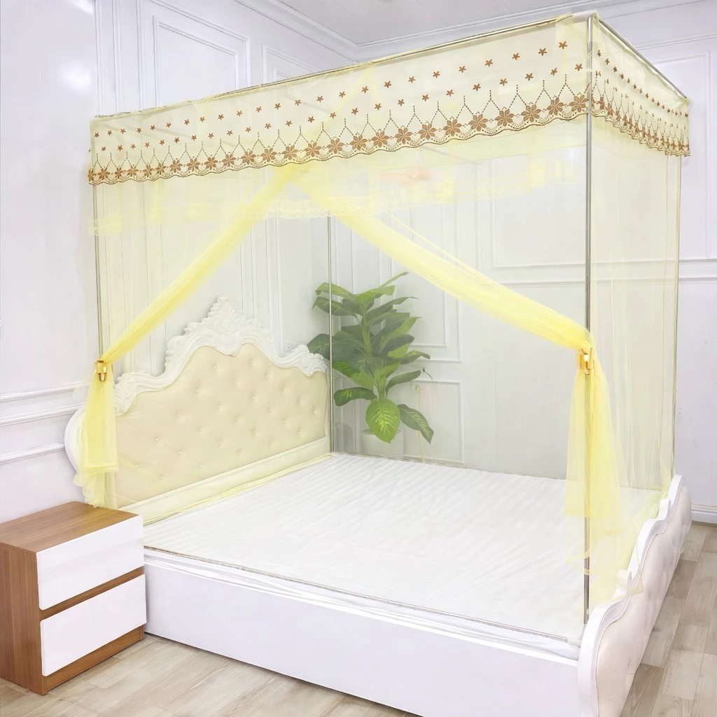 Màn Khung Không Khoan Tường Inox 304 Cửa Vén Cao Cấp | Mùng Ngủ Chống Muỗi  Tiện Lợi