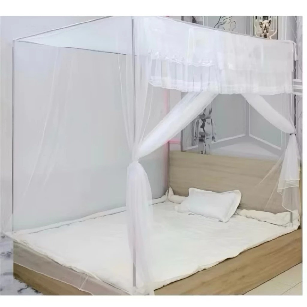 Màn Khung Không Khoan Tường Inox 304 Cửa Vén Cao Cấp | Mùng Ngủ Chống Muỗi  Tiện Lợi
