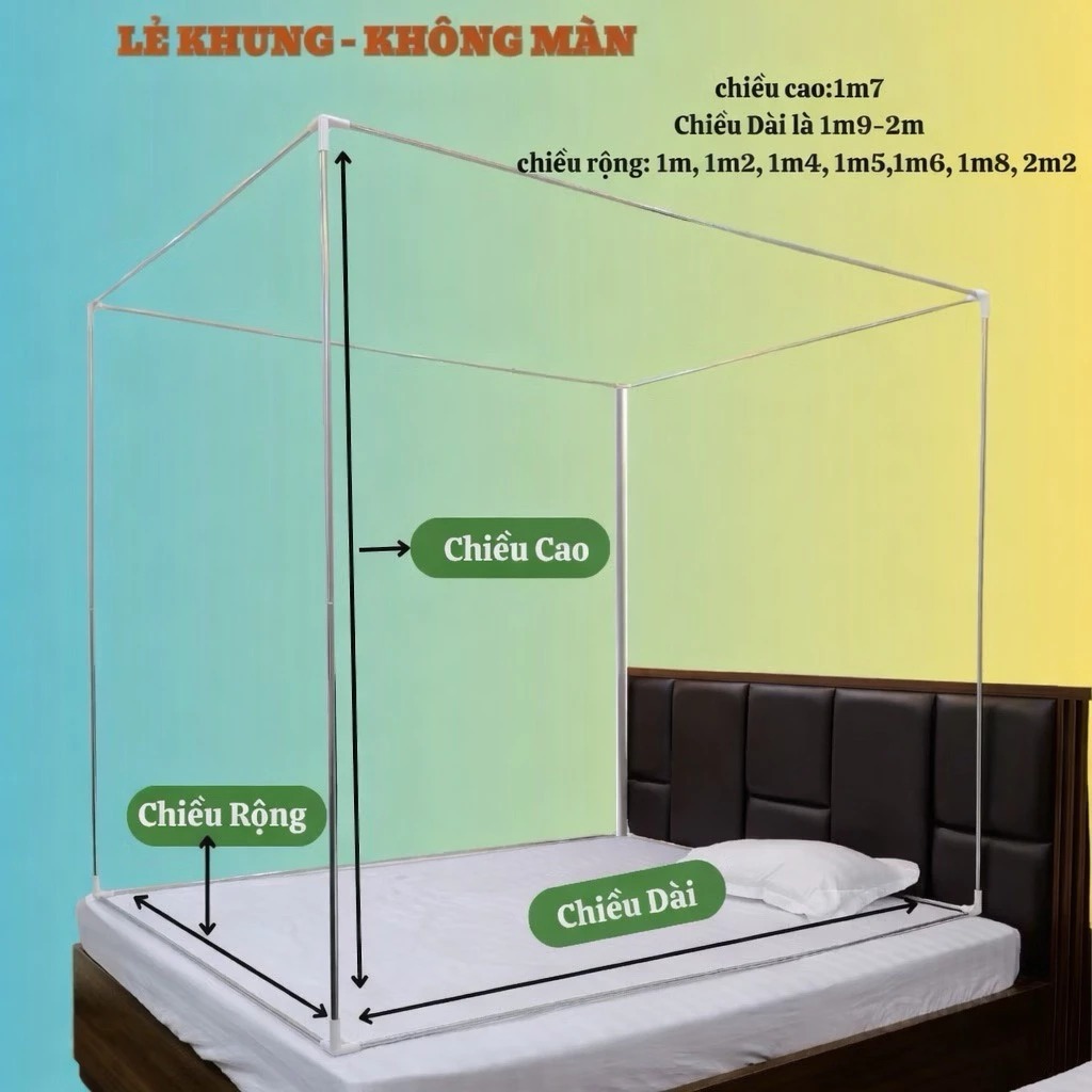 Màn Khung Không Khoan Tường Inox 304 Cửa Vén Cao Cấp | Mùng Ngủ Chống Muỗi  Tiện Lợi