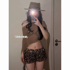 Set BiKiNi 2 Mảnh Da Báo Đốm Nâu Cực Cuốn Buộc Dây Lưng 3 Chi Tiết Kèm Đệm Mút (order 7-10n)