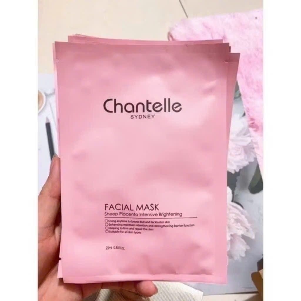 Mặt Nạ Nhau Thai Cừu Dưỡng Da Chantelle PINK Bio Placenta Facial Mask