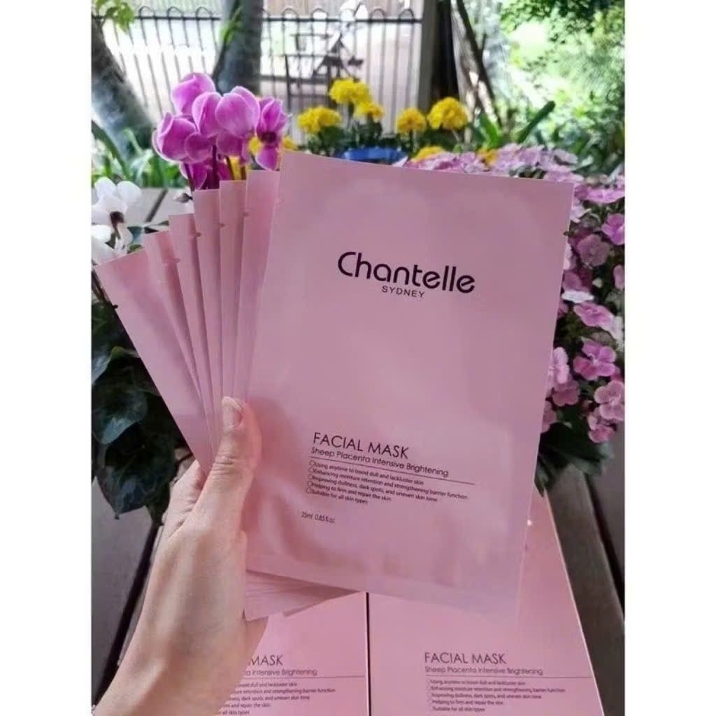 Mặt Nạ Nhau Thai Cừu Dưỡng Da Chantelle PINK Bio Placenta Facial Mask