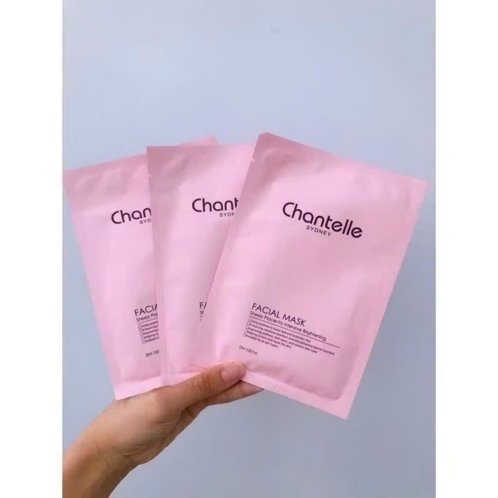 Mặt Nạ Nhau Thai Cừu Dưỡng Da Chantelle PINK Bio Placenta Facial Mask