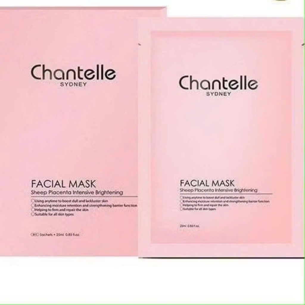 Mặt Nạ Nhau Thai Cừu Dưỡng Da Chantelle PINK Bio Placenta Facial Mask