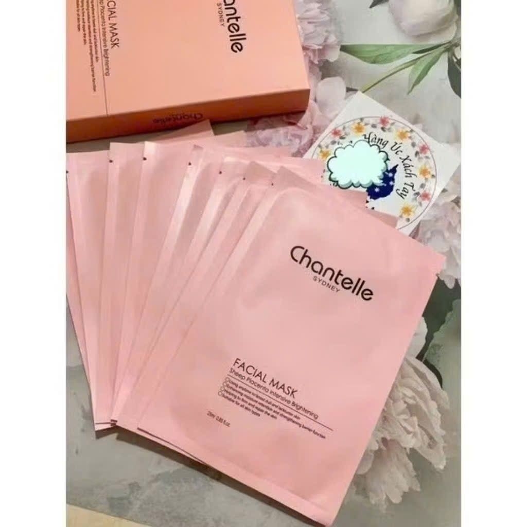 Mặt Nạ Nhau Thai Cừu Dưỡng Da Chantelle PINK Bio Placenta Facial Mask
