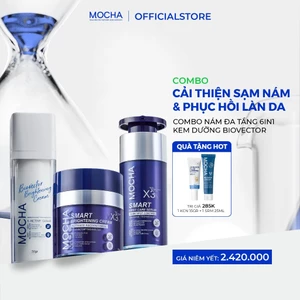 Combo Chăm Da Nám & Kem Dưỡng Trắng Da Biovector 6 Active Hỗ Trợ Phục Hồi, Làm Đều Màu Da