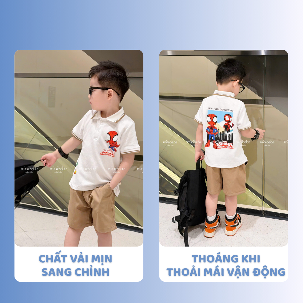 [À ƠI SHOP] R04- bộ polo áo trắng nhện giơ tay - a117.1778